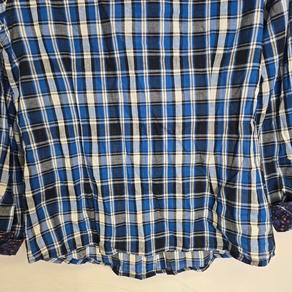Overdrive Clothing 100% Cotton Tartan‎ Plaid Button-Down, Western Cowgirl Medium - Picture 9 of 9